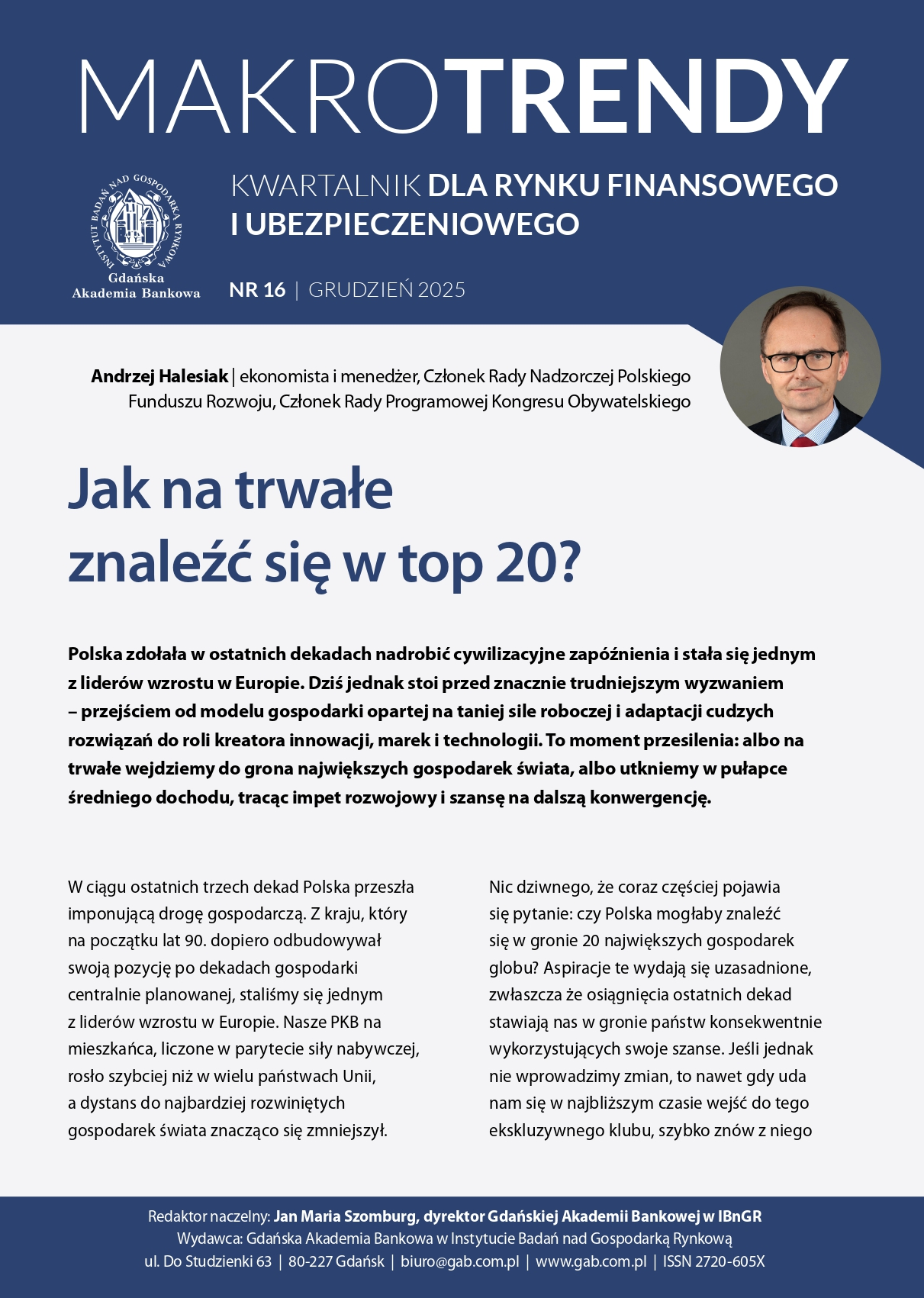 Jak na trwałe znaleźć się w top 20? Andrzej Halesiak